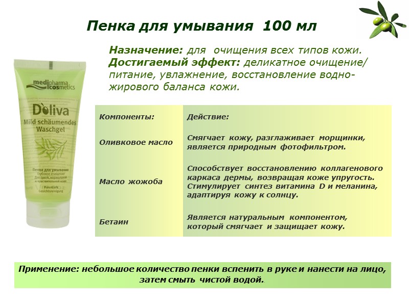 Назначение: для  очищения всех типов кожи. Достигаемый эффект: деликатное очищение/ питание, увлажнение, восстановление